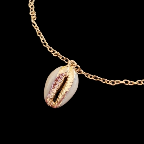 New Seashell Anklet Beach Theme Goldplated Chain Anklet Seashell Jewelry - Picture 2 of 6
